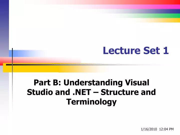 lecture set 1