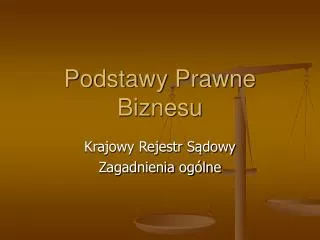 podstawy prawne biznesu