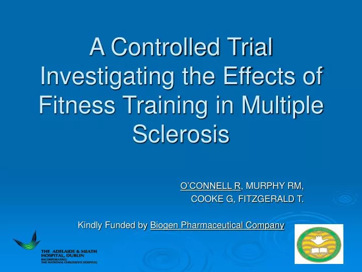 a controlled trial investigating the effects of fitness training in multiple sclerosis