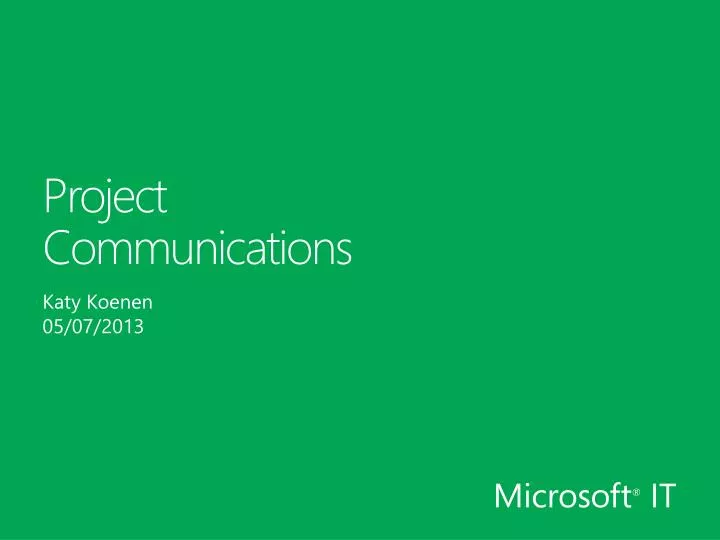 project communications
