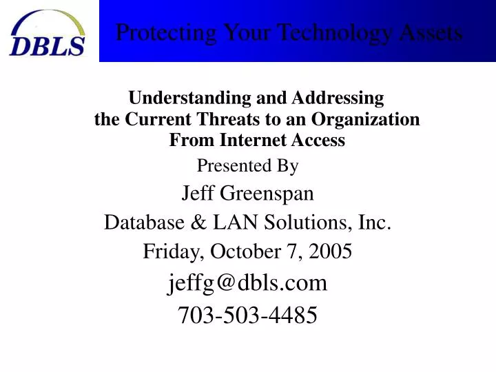 protecting your technology assets