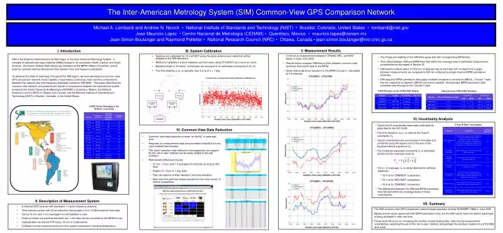 the inter american metrology system sim common view gps comparison network