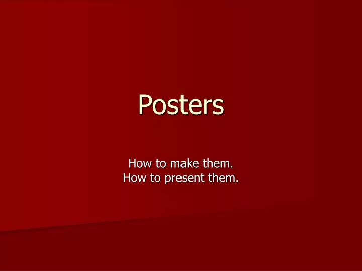 posters