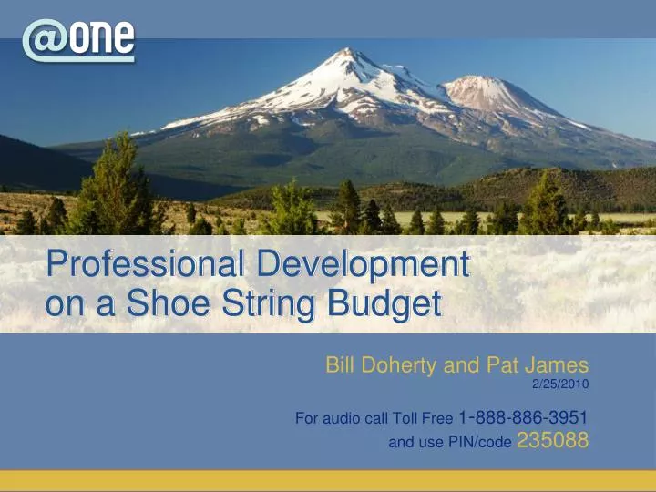 professional development on a shoe string budget