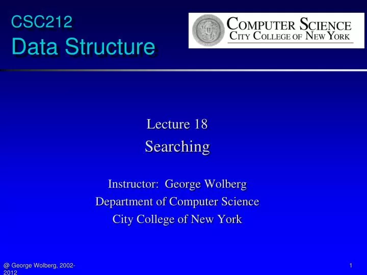 csc212 data structure