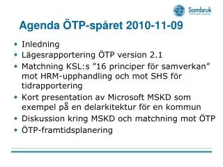 agenda tp sp ret 2010 11 09