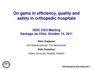 ISOC Santiago de Chile October 2011