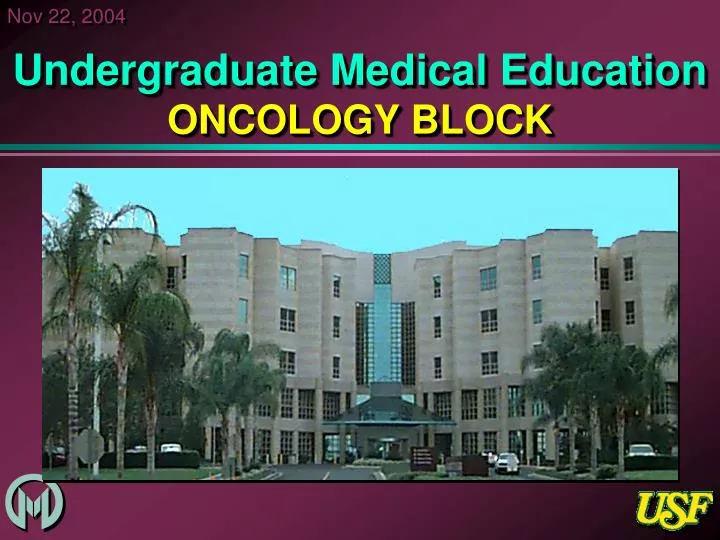 undergraduate medical education oncology block