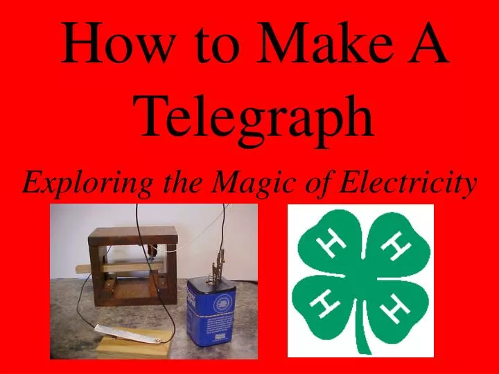 how to make a telegraph