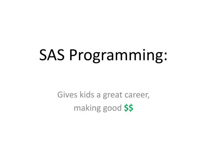 sas programming