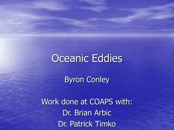 oceanic eddies