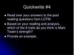 Quickwrite #4 - slide 1