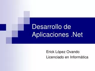 desarrollo de aplicaciones net