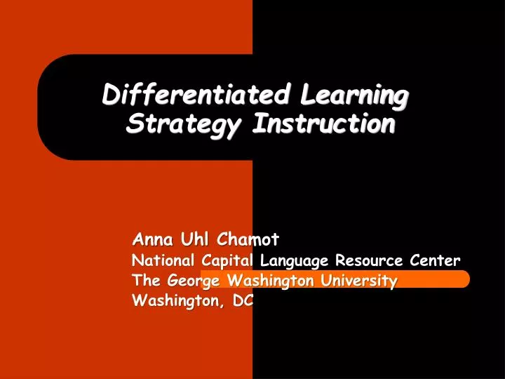differentiated learning strategy instruction