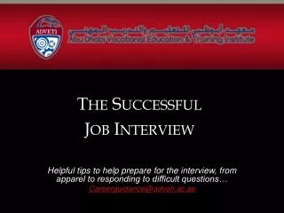 The Successful Job Interview