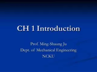 CH 1 Introduction