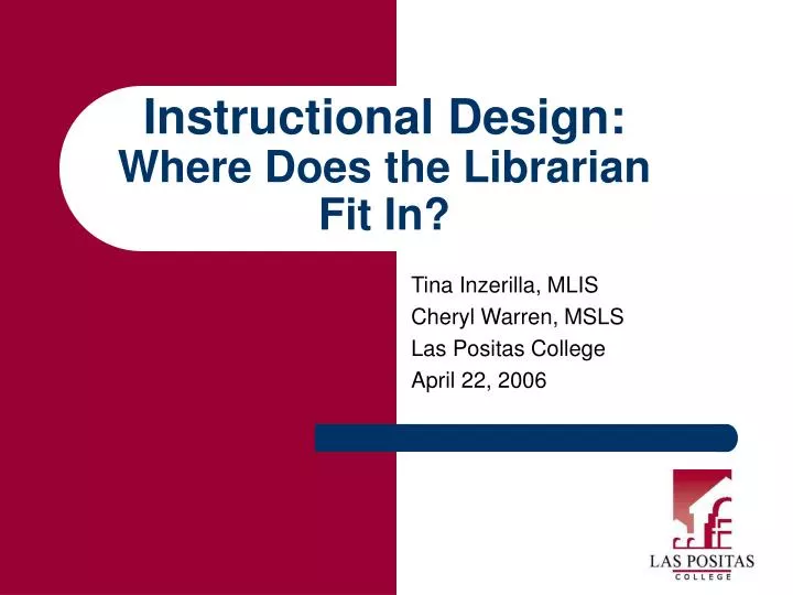 instructional design where does the librarian fit in