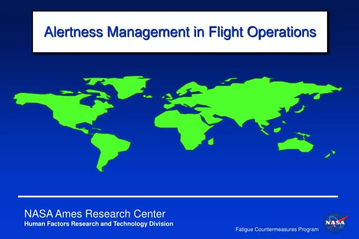 alertness management in flight operations