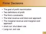 Firms’ Decisions - slide 1