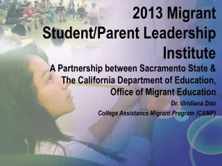 2013 Migrant Student/Parent Leadership Institute