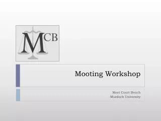 Mooting Workshop