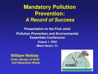Mandatory Pollution Prevention: A Record of Success