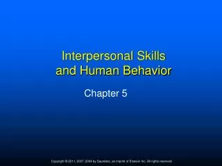 Interpersonal Skills and Human Behavior