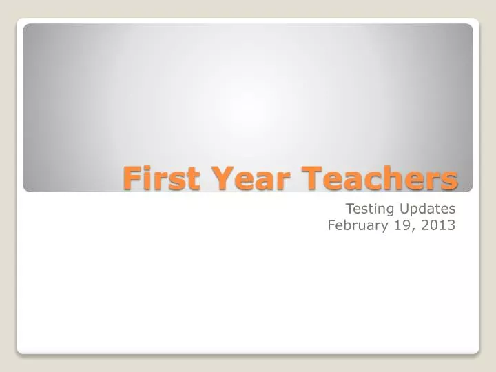first year teachers
