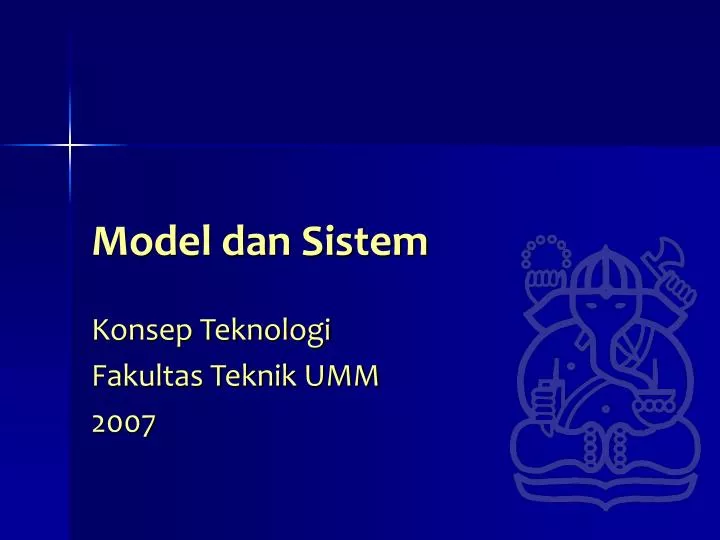 model dan sistem