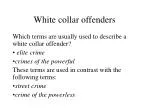 White collar offenders - slide 1