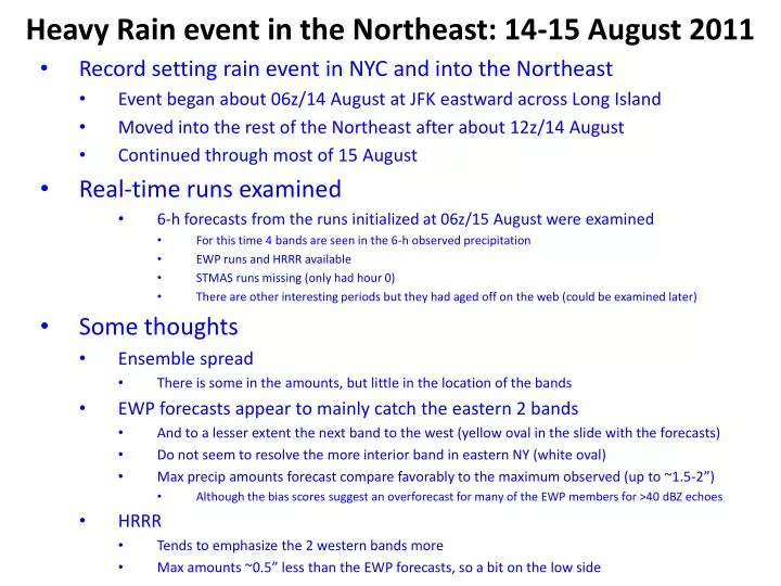 heavy rain event in the northeast 14 15 august 2011