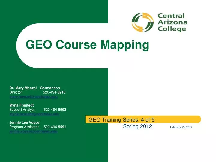 geo course mapping
