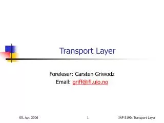 Transport Layer