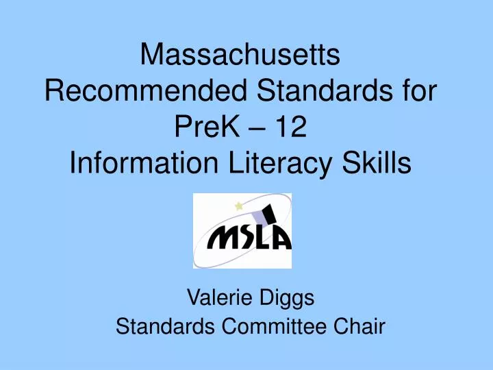 massachusetts recommended standards for prek 12 information literacy skills