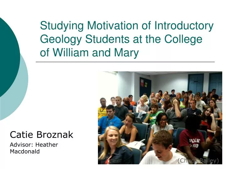 studying motivation of introductory geology students at the college of william and mary