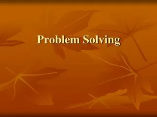 problem solving