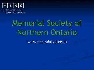 Memorial Society of Northern Ontario