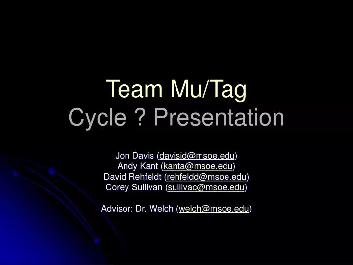 team mu tag cycle presentation