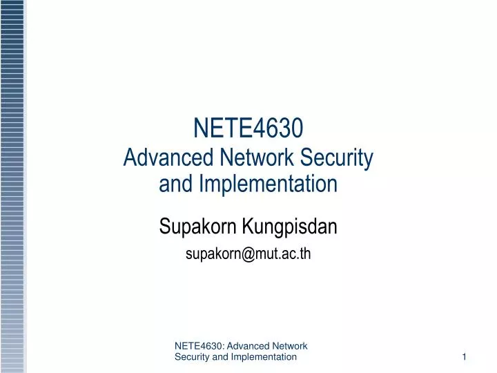 nete4630 advanced network security and implementation