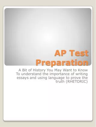 AP Test Preparation