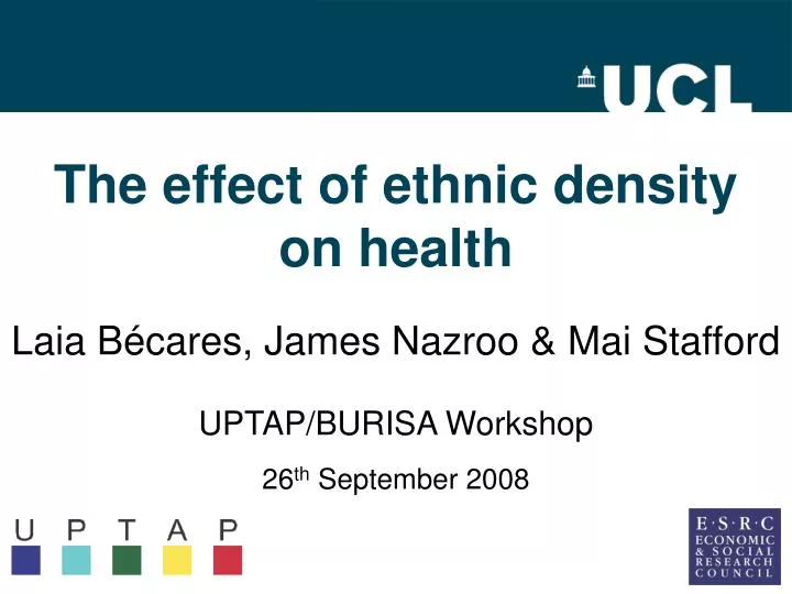 the effect of ethnic density on health