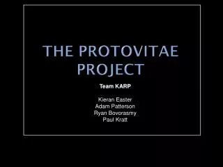 The ProtoVitae Project