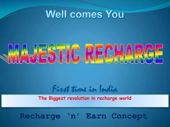 the biggest revolution in recharge world
