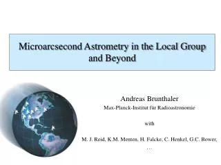 Microarcsecond Astrometry in the Local Group and Beyond