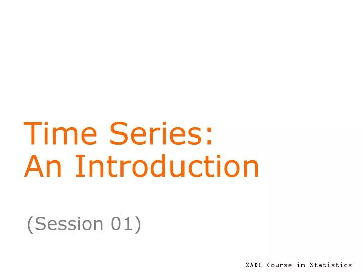 time series an introduction