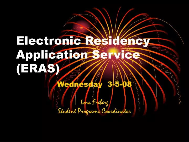 electronic residency application service eras