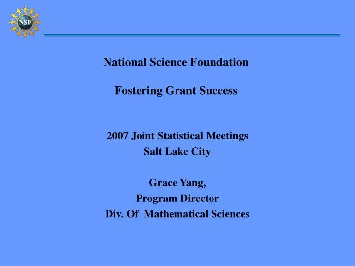 national science foundation fostering grant success