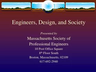 Engineers, Design, and Society