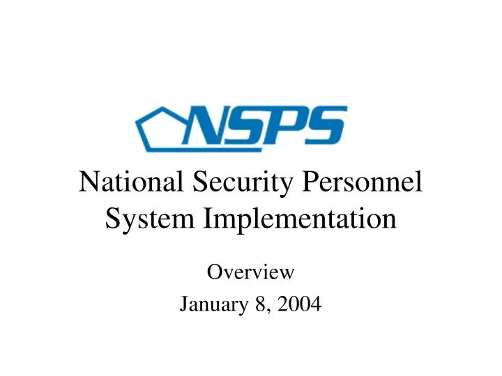 national security personnel system implementation