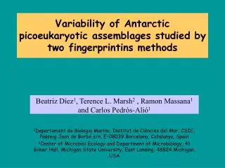 Variability of Antarctic picoeukaryotic assemblages studied by two fingerprintins methods